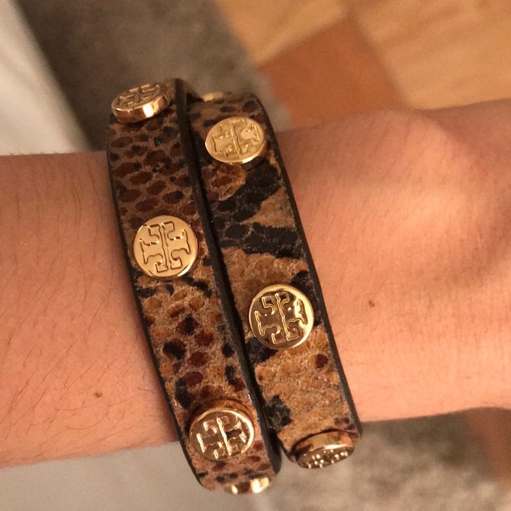 Tory Burch Python Wrap Bracelet